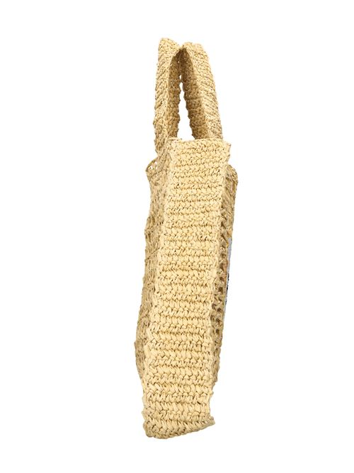 Borsa Capri in rafia e perline DE SIENA | 4208NATURALE
